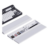 Organizador E Suporte Teclado Mouse Apoio De Pulso Hagibis Cor Branco