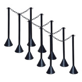 Organizador Filas Postinho Preto 10 Pçs 40 Mts Corrente P