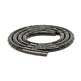 Organizador Fios E Cabos Spiraduto 1-4 Preto - 5 Metros