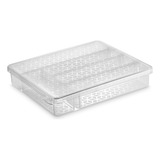 Organizador Gaveta Porta Talher Com Tampa Utensílio Cozinha Cor Transparente