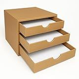 Organizador Gaveteiro Suporte Para Monitor Folha A4 3 Gavetas