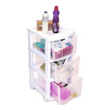 Organizador Gaveteiro Transparente C 3 Gavetas 63 Cm