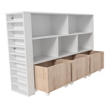 Organizador Infantil Baús E Porta Carrinho Natanael 100 Mdf