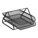 Organizador Mesa Escritório 2 Bandejas Papel A4 Documentos