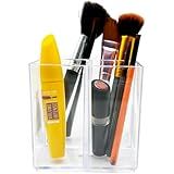 Organizador Multiuso Acrílico Quadrado Com 4 Divisórias Para Maquiagem Cosméticos E Joias