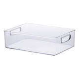 Organizador Multiuso C Alças Cozinha Banheiro 31x22x9 1071 Cor Transparente