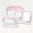 Organizador Para Mala Bebe 3 Peças Transparente Matelasse Rosa Necessaire Viagem Passeio Porta Objetos Best Sling