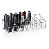 Organizador Porta 24 Batom Acrílico Maquiagem Colorido Kit