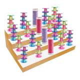 Organizador Porta Bobinas De Costura Madeira 20 Pinos