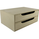 Organizador Porta Documentos Multiuso De Mesa Mdf Crú