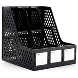Organizador Porta Livros E Revistas Triplo Cor Preto