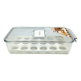 Organizador Porta Ovos 18un Com Tampa Geladeira Cozinha Fit