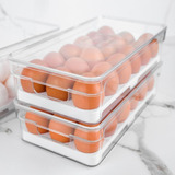 Organizador Porta Ovos 32un Com Tampa Geladeira Cozinha Ou