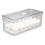 Organizador Porta Ovos 42un De Geladeira Tampa Acrílico