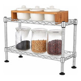 Organizador Rack Armário Despensa De Cozinha 3 Níveis Cromo