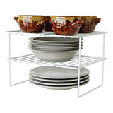 Organizador Rack Para Armário 3 Níveis 30cm Cozinha Despensa Cor Branco