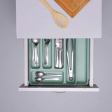 Organizador Talher Utensílio Gaveta Cozinha 46x28x6 Extensor