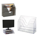 Organizador Triplo Office Fumê Waleu
