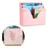 Organizador Triplo Office Rosa Pastel Waleu