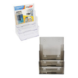 Organizador Triplo Office Vertical Cristal Waleu