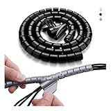 Organizadores De Cabos E Fios C-APLICADOR Kit C- 2 Total 4m Ideal Para Cabos De Tv Computador Telefone Internet Uso Residencial E Empresarial Na Cor Cinza Tubo Espiral Flexível E Ajustavel PREMIUM