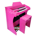 Orgão Eletrônico Rosa Pink 128 Sons