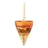 Orgonite Pêndulo Olho De Tigre E Ouro Abertura Prosperidade