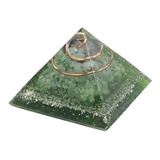 Orgonite Pirâmide 4cm Saúde - Esmeralda E Quartzo Verde