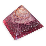 Orgonite Pirâmide Do Amor Quartzo Rosa E Cristal 3x4 5cm