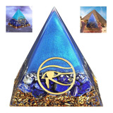 Orgonite Pirâmide Lápis Lázuli Pedra Faraó Olho De Horus