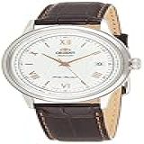 Orient Relógio Social Automático Japonês Versão 5.1 Cm Bambino Versão 5.1 Cm, Branco - Detalhes Em Ouro Rosa, Aço Inoxidável