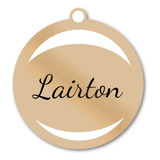 Ornamento Árvore De Natal Lairton Nome Caderno Mdf