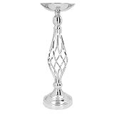 Ornamento De Castiçal De Mesa BORDSTRACT Suporte De Vela De Design Retrô Suporte De Vela De Meio Fio Torcido De Ferro Suporte De Vela Prático Romântico Elegante Ornamento De Castiçal M Prata 