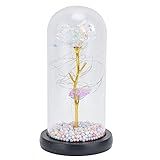 Ornamento De Rosa Abajur De Vidro Para Presente Artificial De Rosas Para Restaurantes Para Casas Para Clubes