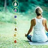 Ornamentos Feitos à Mão Com Pedras Preciosas Cruas Naturais Para Pendurar 7 Chakras De Cristal Feng Shui Para Decoração De Casa Decoração De Janela Decoração De Parede