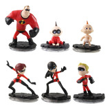 Os Incríveis Bonecos Miniaturas 6pcs Super Heróis Disney