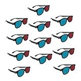OSALADI 40 Peças óculos 3d óculos De Cinema óculos Estereoscópicos Notebook Oculos De Sol óculos De Vídeo Vermelho Azul óculos Azuis Vermelhos Moldura Preta Computador Copos Pequenos
