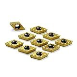 OSCARBIDE DCMT11T304 DCMT32 51 Pastilhas De Torneamento De Carboneto DCMT Insere Cortadores De Substituição De Torno CNC Para Suporte De Ferramenta De Torneamento De Torno Indexável 10 Peças Pacote