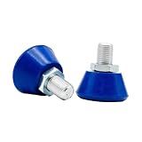 Oshhni 2Pcs Roller Inline Skate Stoppers Roller Skate Brake Heads Fácil De Instalar Skate Brake Blocks Para Pisos De Cimento Pisos De Madeira Azul