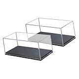 Oshhni Conjunto De 2 Vitrines Expositoras De Acrílico Transparente Para Miniaturas De Carros- Escala 1-64- Proteção Contra Poeira- Para Arte- Colecionáveis