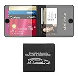 Osilly Suporte De Registro E Seguro De Carro Pacote Com 2 Organizadores De Porta Luvas Com Fecho Magnético Essencial Automotivo Para Carteira De Motorista E Cartões Universal Para Caminhonete SUV Preto 