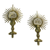 Ostensório Dourado E Prata 7cm X 4cm  10pçs 