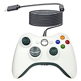 OSTENT Gamepad Controlador Com Fio Para Console Microsoft Xbox 360 PC Computador Videogame Cor Branca