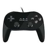 Ostent Joystick De Controlador Clássico Com Fio Pro Gamepad Para Videogame De Console Remoto Nintendo Wii Cor Preta