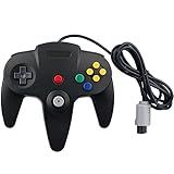 Ostent Joystick De Controle De Jogo Com Fio Para Console Nintendo 64 N64, Videogames, Cor Preta