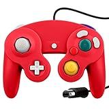 Ostent Wired Shock Game Controller For Nintendo Gamecube Ngc Video Game (red)