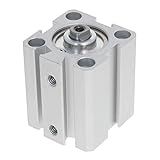 Othmro Cilindros De Ar Pneumáticos De Cilindro Fino De Vedação SDA20 X 20 Furo De 20 Mm Curso De 0 79 Polegadas Para Componentes Pneumáticos De Liga De Alumínio M5 Para Sistemas Pneumáticos E Hidráulicos 1 Peça