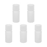 Othmro Garrafas Plásticas De Reagente Químico De Laboratório De 15 Ml 5 Peças 13 5 Mm X 58 Mm IDxH De Boca Pequena Redonda Garrafas De Vedação De Recipiente De Armazenamento De Amostra Líquida Sólida Brancas Com Tampa