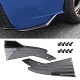 OtpOutopa 2 Peças De Spoiler Universal Para Carro- Para-choque Traseiro- Carroceria- Canard- Difusor- Spoilers- Preto- Para-choque Dianteiro- Saia Lateral- Protetor De Spoiler- Divisor De Spoiler- Kit