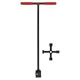 Otufan Chave Do Medidor De água 41 X 20 Cm 16 1 X 7 9 Pol Alça Em T De Aço Com Chave Multifuncional De 4 Vias Chave De Válvula De água Para Trabalhadores
